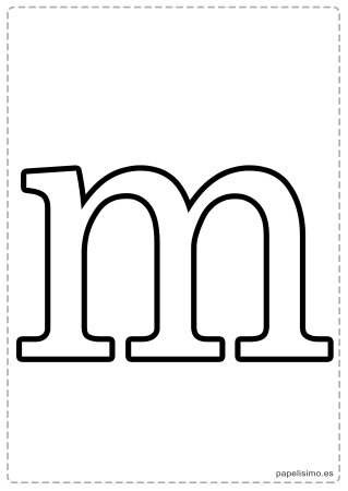 Буква m трафарет