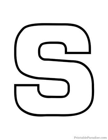 Трафарет буквы s
