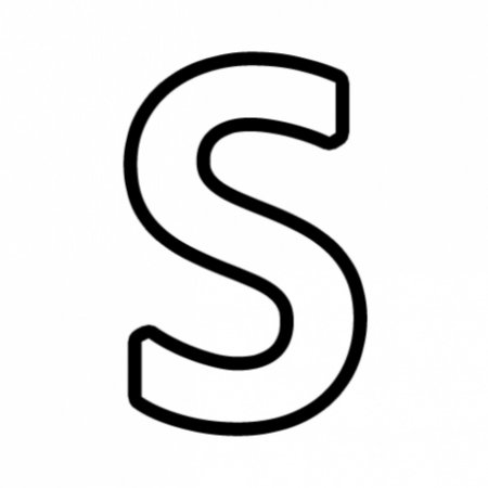 Трафарет буквы s