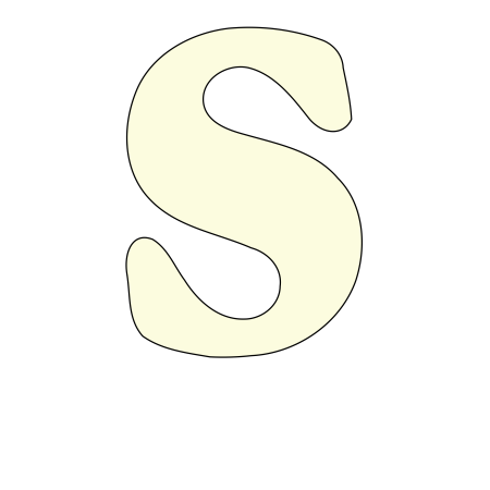 Буква s черная