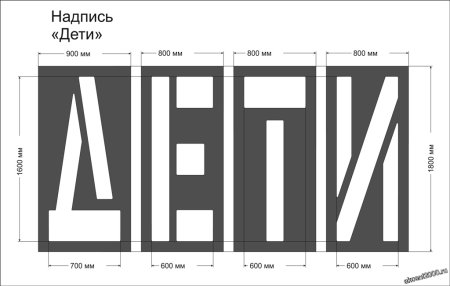 Трафарет дорожной разметки 1.24.1