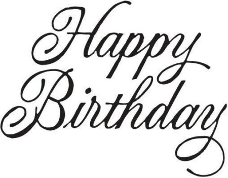 Трафарет Happy Birthday для торта
