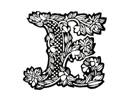 Буквица Славянская черно белая