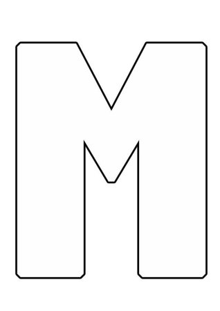 Буква м трафарет