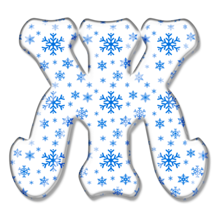 Снежинки с буквами