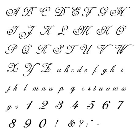 Красивые письменные буквы