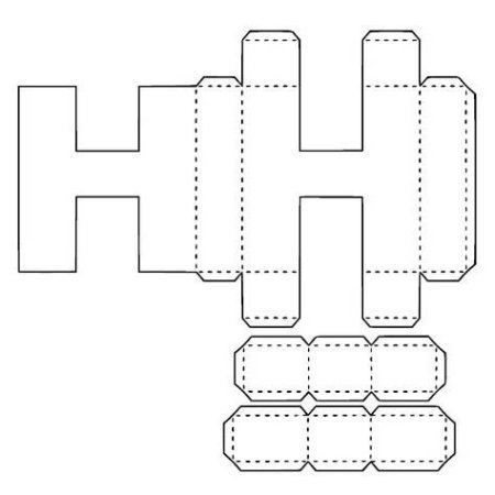 Объемные буквы развертка для склеивания