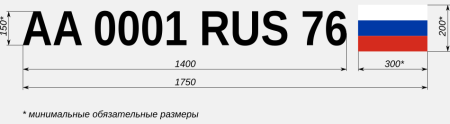Размеры гос номера на лодку