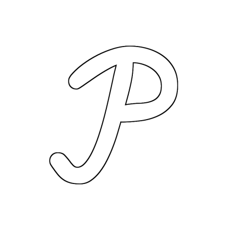 Прописная а трафарет