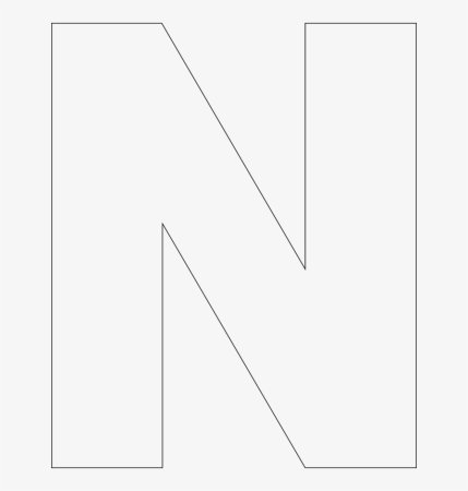 Трафарет буквы n