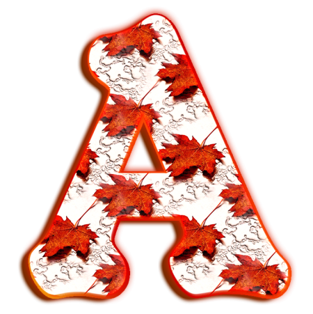 Алфавит с осенними листьями