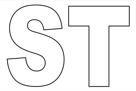 Трафарет буквы s