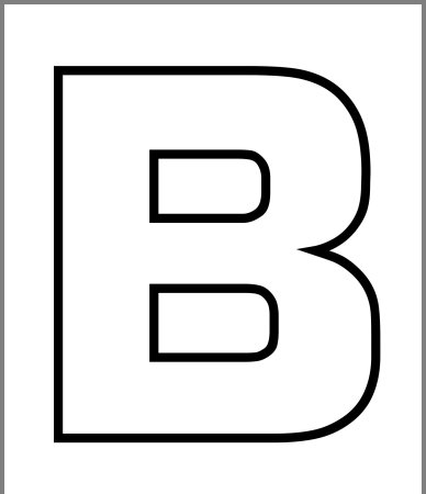 Трафарет букв для вырезания