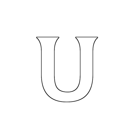 Буква u объемная