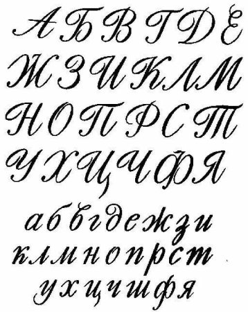 Шрифты русский алфавит