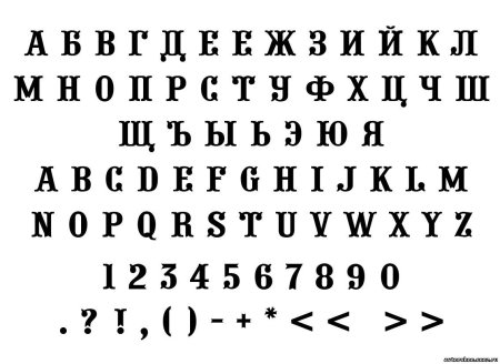 Трафаретный шрифт цифры