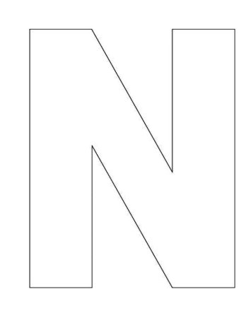 Трафарет буквы n