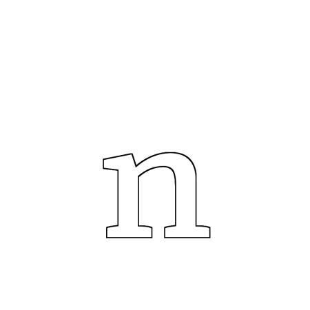 Трафарет буквы n