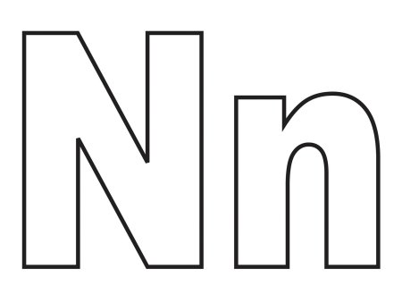 Трафарет буквы n
