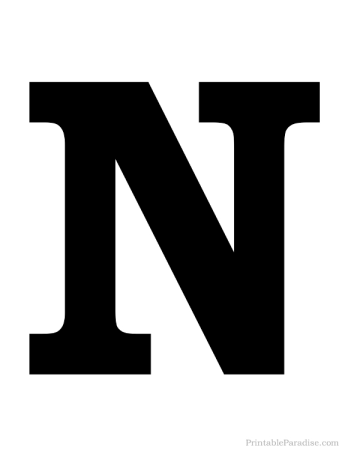 Трафарет буквы n
