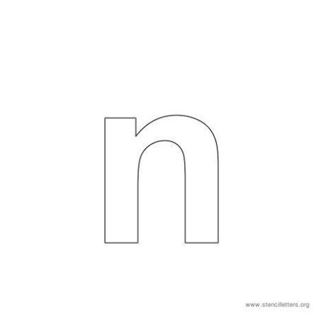 Трафарет буквы n