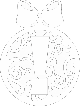 Вытынанки новогодние шары с цифрами