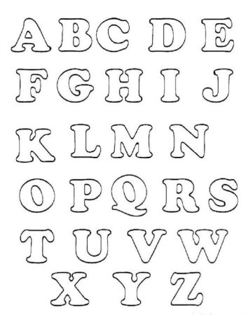 Трафаретные буквы английского алфавита