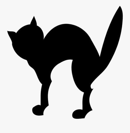 Трафарет кошки на Хэллоуин