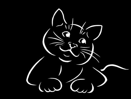 Картинки трафареты черного кота (49 фото)