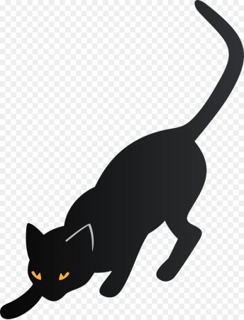 Силуэт крадущейся кошки