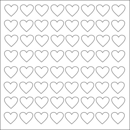 Сердечко трафарет маленькое