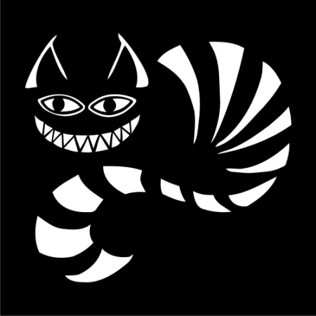 Чеширский кот силуэт