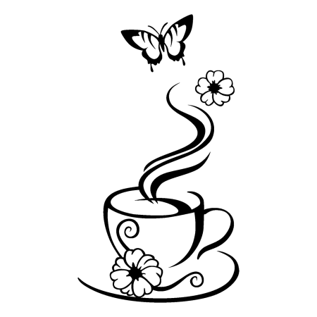 Чашка кофе рисунок для срисовки