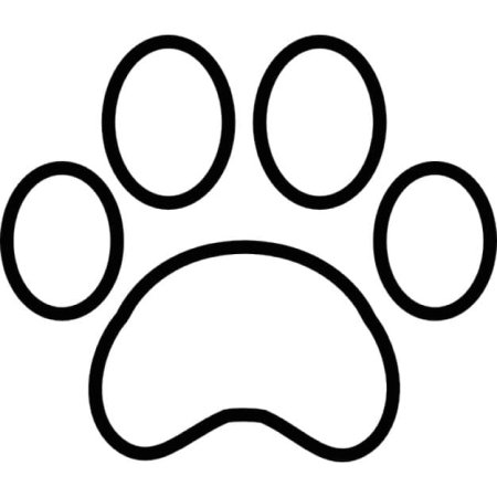 Кошачьи лапки трафарет