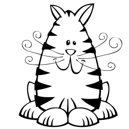 Трафарет котика