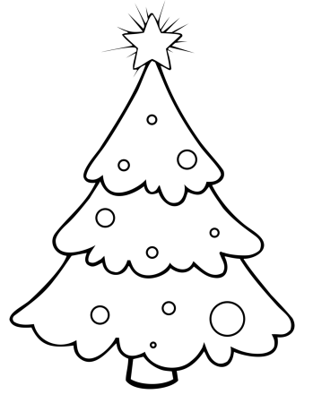 Раскраска елка Новогодняя