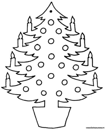 Елка раскраска