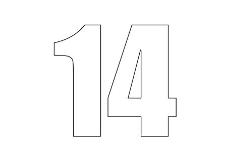 Цифра 12 трафарет