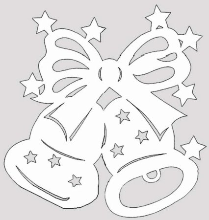 Трафарет на окно новый год