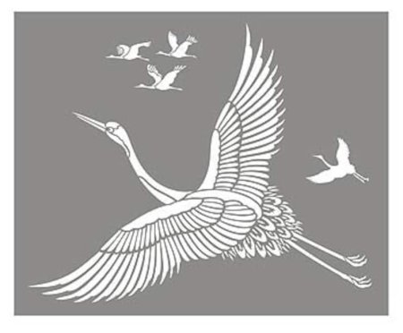 Картинки трафареты журавля летящего (42 фото)
