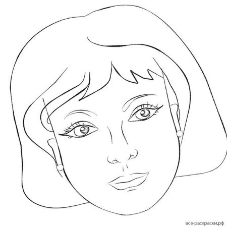 Контур лица для рисования для детей