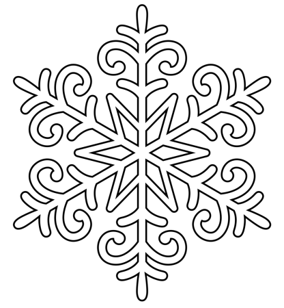 Разукрашка Снежинка