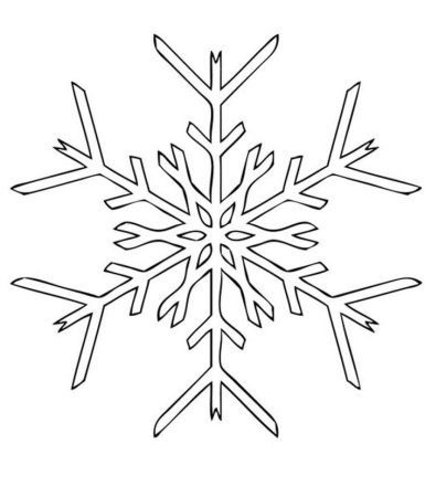 Снежинка раскраска для детей