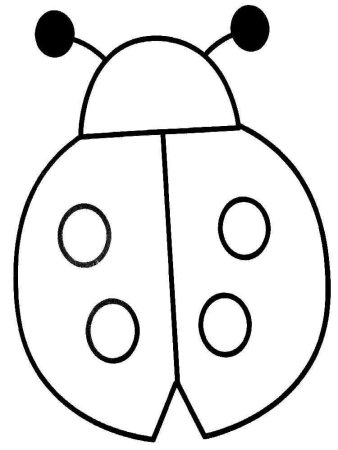 Божья коровка раскраска для детей 4-5 лет