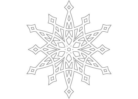Снежинка раскраска