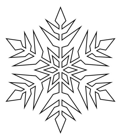 Снежинка трафарет для вырезания