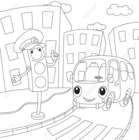 Раскраски по ПДД для детей 3-4 лет