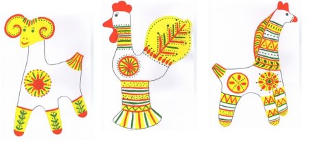 Филимоновские игрушки раскраска петушок
