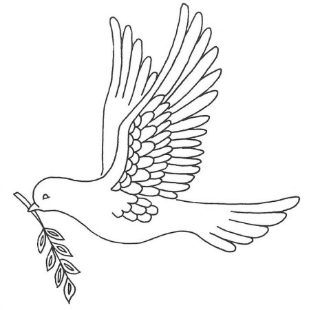 Голубь мира раскраска