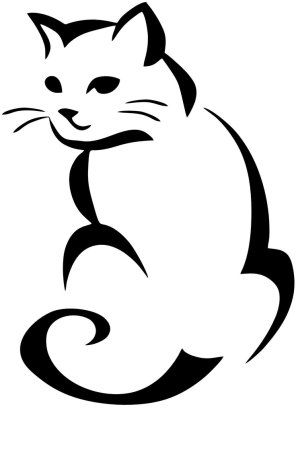 Трафарет котика